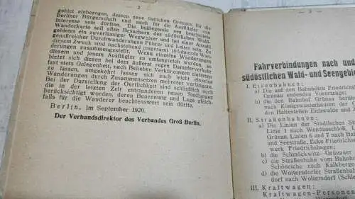 F127/ Historische Wanderkarte vom Wald- und Seengebiet südöstlich Berlins