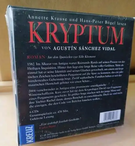 Kryptum | Hörbuch neu Ovp