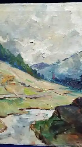 Impressionist Paul Adolf Hauptmann Landschaft mit Bach Bromberg Ergoldsbach