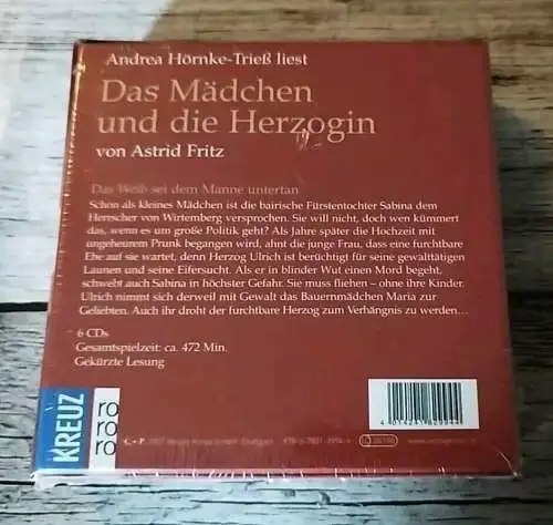 Astrid Fritz  Das Mädchen und die Herzogin 6 CD's Originalverpackung 