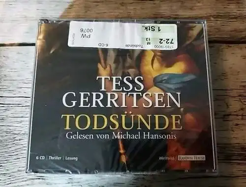 Todsünde von Gerritsen, Tess | Hörbuch Originalverpackung