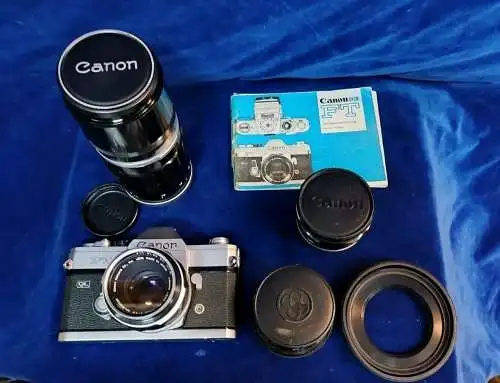 G543/ Canon FT QL Kamera mit verschiedenen Canon Objektiven