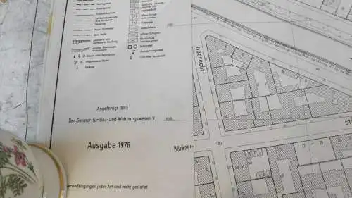 F670/ Berlin. 7 alte Flächennutzungspläne 70er Jahre