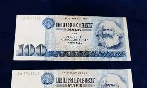 E800/  original DDR Geldschein  100 Hundert Einhundert Mark Ostmark 1975