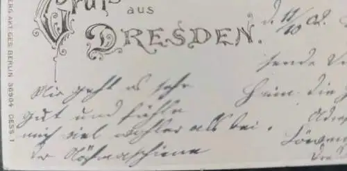Alte Ansichtskarte Gruß aus Dresden 