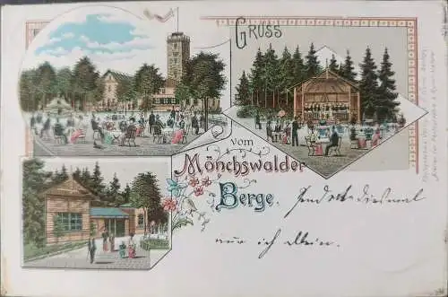 Alte Ansichtskarte Gruß vom Mönchswalder Berge