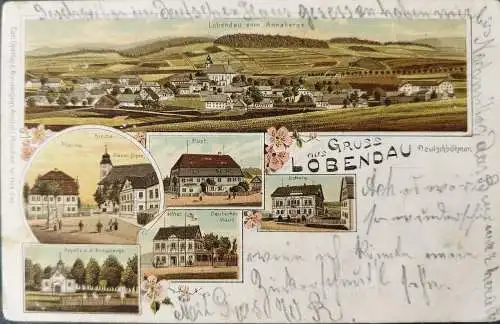 Alte Ansichtskarte Gruß aus Löbendau