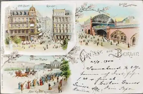 Alte Ansichtskarte Gruß aus Berlin 