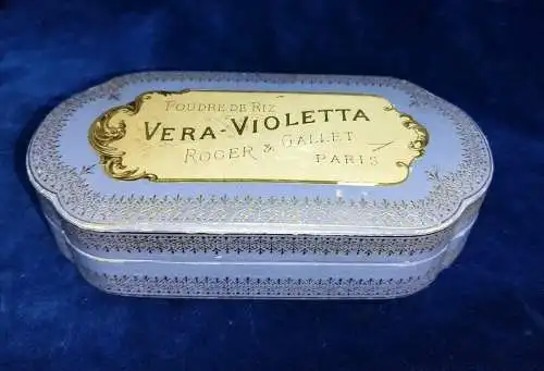 G606/ Antike Schachtel Pappe Vera-Violette Roger & Gallet - Poudre der Riz 18cm