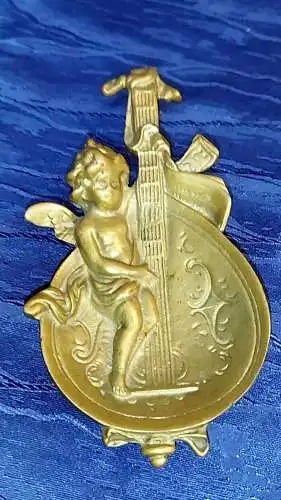 G031/ Aschenbecher Vintage  Engel Messing 