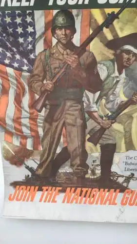 E742/ Keep Your Guard Up Join The National Guard Werbeplakat Army 