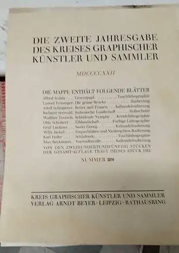 G82/ GRAF LUCKNER- St. Georg - Radierung / Kaltnadel 1922 aus der Jahresgabe 