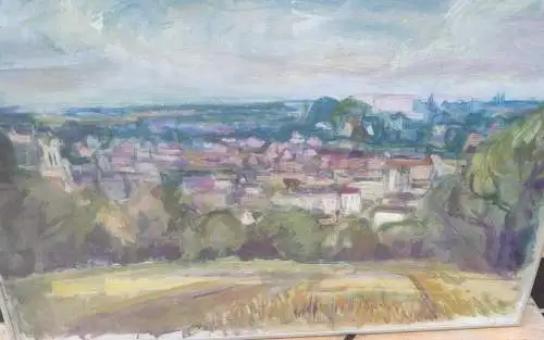 F592/  CRIMMITSCHAU Aquarell von Berliner Malerin