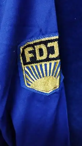 E800-5/ FDJ Blouson Stoff DDR kein Dederon mit Aufnäher und Knöpfen M88