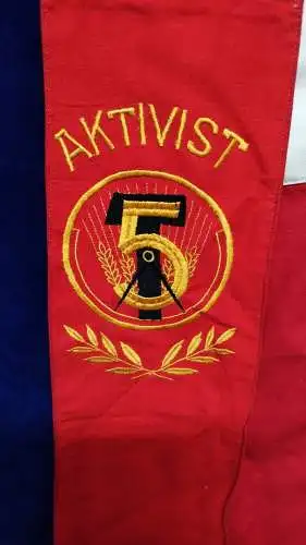 E800/ Schärpe Aktivist 5-Jahresplan DDR 2,50m