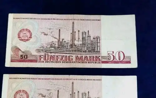 E800/ 1  original 50,- Mark DDR Geldschein Ostmark 