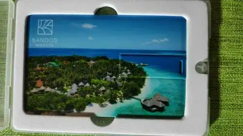 F528m/  Speicherkarte mit Werbung im Scheckkartenformat