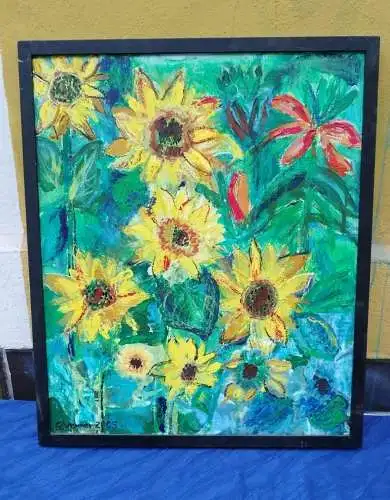 G579/ ORIGINAL Acrylbild  Gerhard Venner 50 X 60 cm