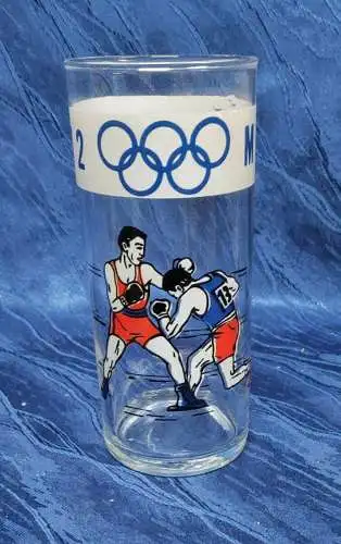 G147/ Olympiade 1972 Glas München Boxen Boxkampf Memorabilia Andenken 