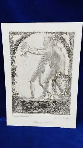 Radierung Hans Adolf Bühler Meisterschüler von Hans Thoma  21 x30 cm 