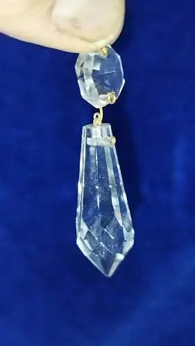 G360 2 Stück-Glas Behang-Kronleuchter-Spitzen - ca 5,2 x 1,9 cm 