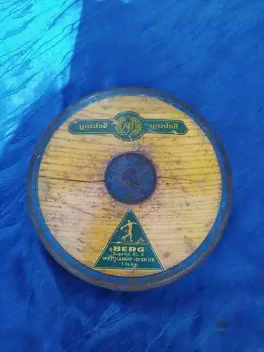 G419/ BERG vintage 50/60th Jugend Kl. I Übungs Diskus ca 1 3/4kg 