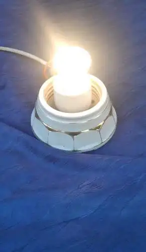 g20/ alte Deckenlampe Gründerzeit Porzellan Glas