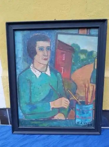G578/ ORIGINAL - PORTRÄTGEMÄLDE  Maler Gerhard Venner