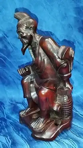 G046/ Chinesische Buchsbaumschnitzerei Figur 19 cm