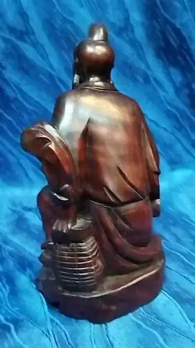 G046/ Chinesische Buchsbaumschnitzerei Figur 19 cm