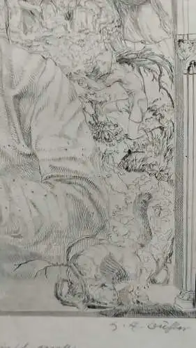 Radierung Hans Adolf Bühler Meisterschüler  Hans Thoma  Kunstakademie Karlsruhe 