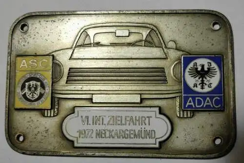 E880/ ASC AUTOMOBIL SPORT CLUB  - Plakette Emblem Neckargemünd