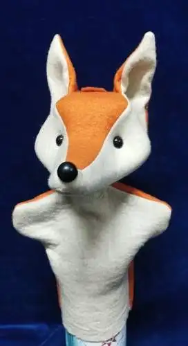 G309/ Handpuppe Herr Fuchs aus Filz alt 