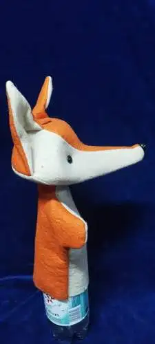 G309/ Handpuppe Herr Fuchs aus Filz alt 