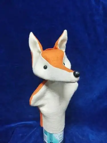 G309/ Handpuppe Herr Fuchs aus Filz alt 