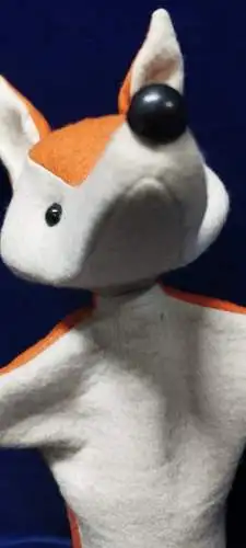 G309/ Handpuppe Herr Fuchs aus Filz alt 