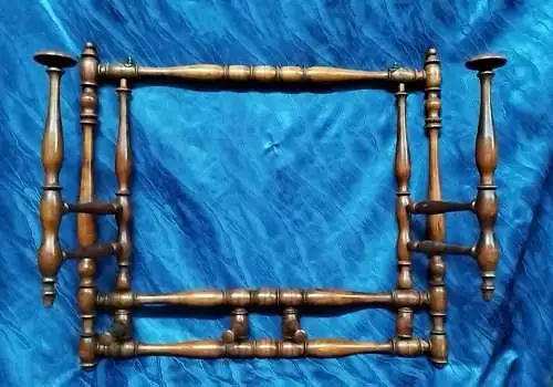 F982/ Antike Wand Garderobe Holz Hutgarderobe 