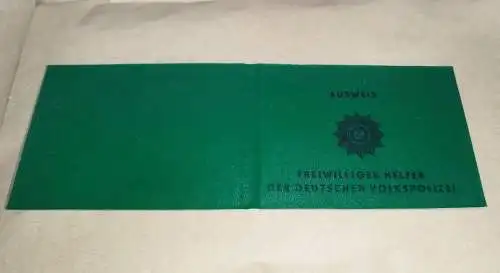 Ausweis Freiwilliger Helfer der Deutschen Volkspolizei