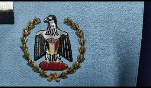 F781/ Alte Standarte Fahne Jemen Handgestickt 1967 bis 1990 Al Yaman 