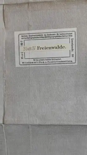 F153/ Landkarte Berlin Blatt 4 Freienwalde Landesaufnahme Militärkarte