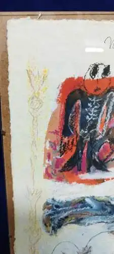 G305/ Gemälde Moderne Kunst "krg mch dch"  Ursula Storm 2004 auf Büttenpapier 