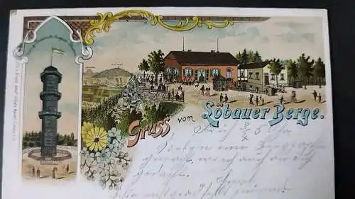 Ansichtskarte Gruß vom Löbauer Berge um 1900