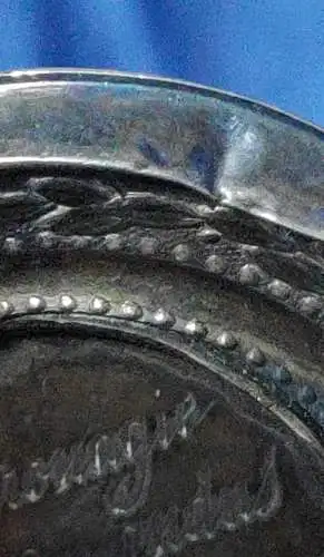 F981/  Tragbare Medaille Silberblech 1893