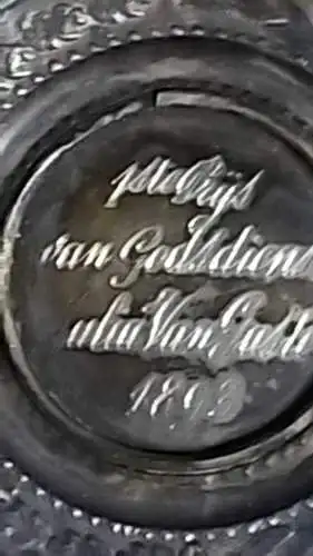 F981/  Tragbare Medaille Silberblech 1893