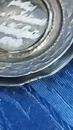 F981/  Tragbare Medaille Silberblech 1893