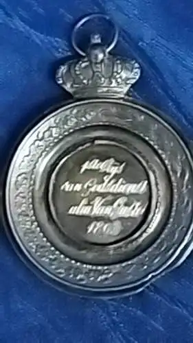 F981/  Tragbare Medaille Silberblech 1893