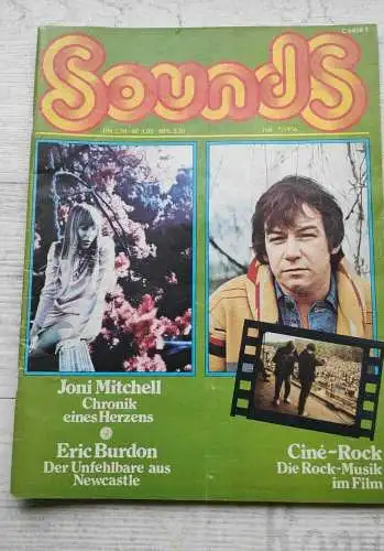 F431/ Sounds Musik Magazin 7/76 Eric Burdon Joni Mitchell