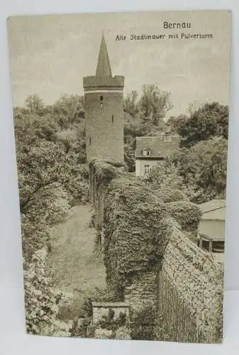 E803/ AK Bernau Alte Stadtmauer mit Pulverturm 