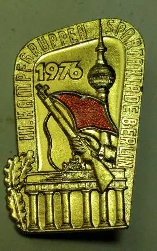 E800/ Abzeichen 3.Kampfgruppen Spartakiade Berlin 1976
