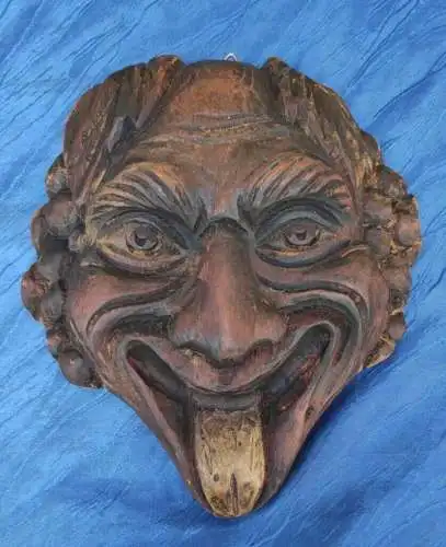 F793/ Fasnachtsmaske / Larve Wandmaske Massivholz 